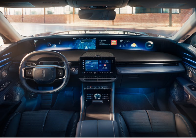 The panoramic display is shown in a 2024 Lincoln Nautilus® SUV. | Capital Lincoln of Wilmington in Wilmington NC