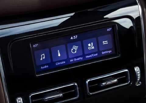 Driver controls like music, temperature, air quality, settings, and heat/cool seats are shown. | Capital Lincoln of Wilmington in Wilmington NC