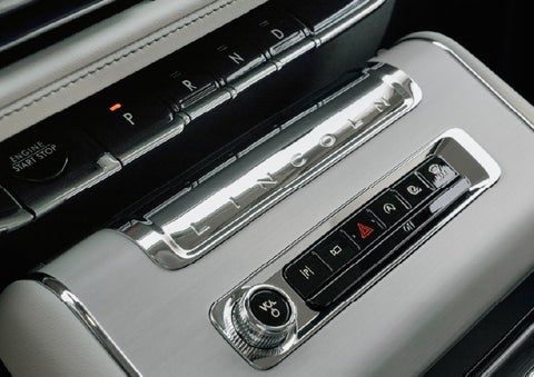 The piano key gear selector of a 2027 Lincoln Aviator® Back Label™ SUV. | Capital Lincoln of Wilmington in Wilmington NC
